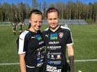 Hyvin peliä rytmittänyt Olga Ahtinen ja viimeisen maalin tarjoillut Signy Aarna.